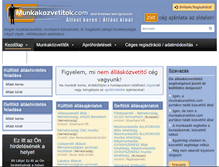 Tablet Screenshot of munkakozvetitok.com